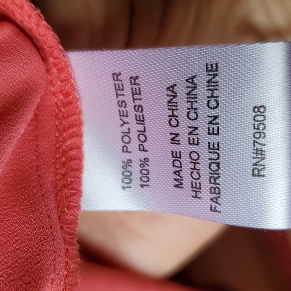 Violet and Claire coral top gathered neck wing sleeve size 3X - Picture 5 of 9